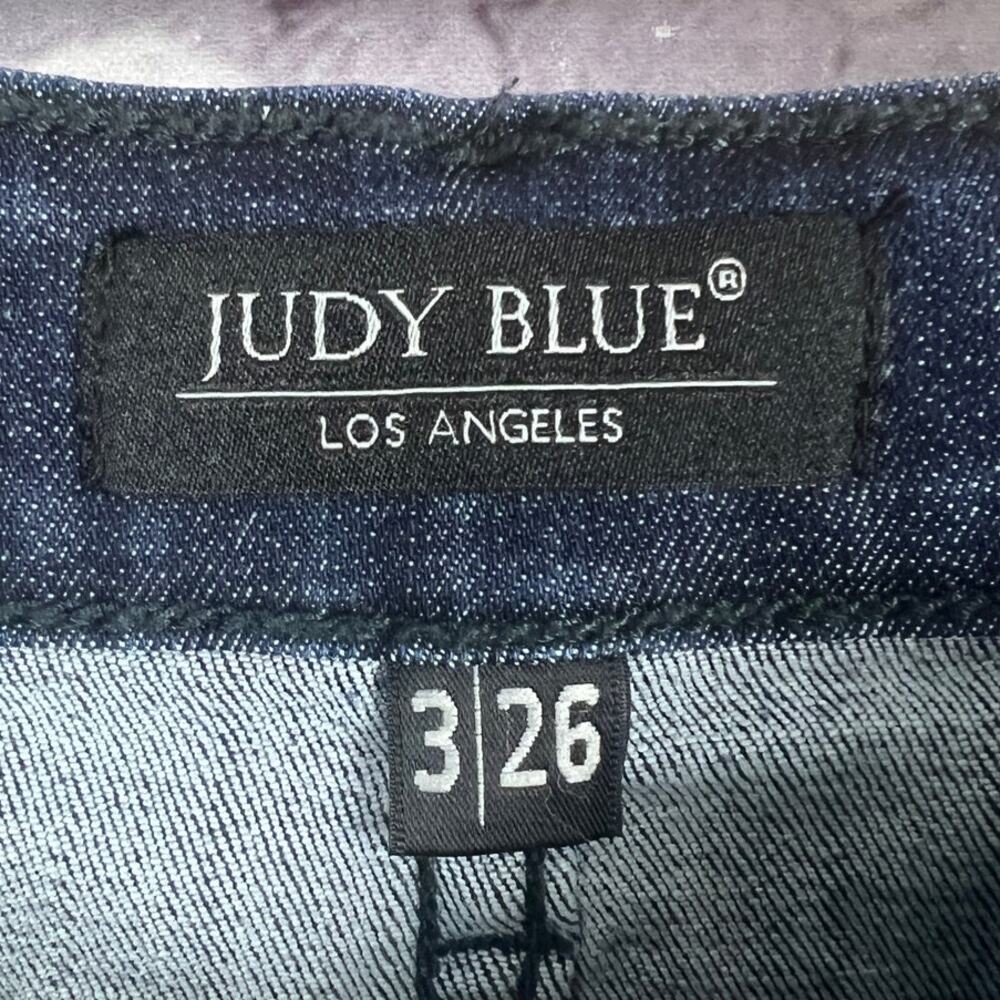 Judy Blue Womens 26 Minimalist Staple Edgy Mid Rise Raw Hem Skinny Jeans Stretch - Picture 7 of 15